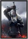 Quadro Decorativo The Witcher Games Jogos Geek Decorações Com Moldura