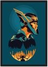 Quadro Decorativo Thor Heróis Geek Decorações Com Moldura G06