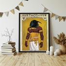 Quadro Decorativo Thoth Deus Egípcio - 70x50cm