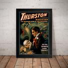 Quadro Decorativo Thurston Magico Vintage Cartaz Moldurado