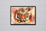 Quadro Decorativo Tigre Ilustrado Vislumbrante com Moldura E Acetato Tamanho A3