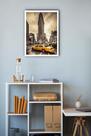 Quadro Decorativo Time Square Taxi Amarelo - 70x50cm