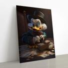 Quadro Decorativo Tio Patinhas Dinheiro Dóllar Luxo Riqueza Grande 60x40cm