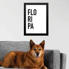 Quadro Decorativo Tipografia Floripa 33x24cm