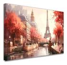 Quadro Decorativo Torre Eifell Paris Pintura Luxo Moderno Tecido Canvas