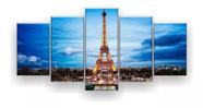 Quadro Decorativo Torre Eiffel Paris 129x61 Sala Quarto