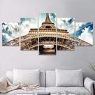 Quadro Decorativo Torre Eiffel Paris 193x90 para Sala