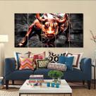 Quadro Decorativo Touro De Wall Street 140x65