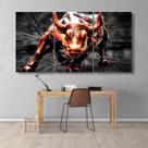 Quadro Decorativo Touro De Wall Street Tecido 3 peças Quadro Decorativo Touro De Wall Street Tecido 3 peças