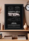 Quadro decorativo Toyota Supra MK4 Com Vidro Tamanho:21cm x 30cm (A4)