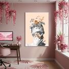 Quadro Decorativo Transbordando Flores 70x50cm Mold Preta