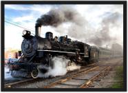 Quadro Decorativo Trem Locomotiva Decorações Salas Com Moldura