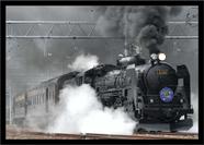 Quadro Decorativo Trem Locomotiva Máquinas Paisagem Salas Quartos Escritórios Com Moldura RC030