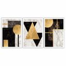 Quadro Decorativo Trio Formas Geométricas 60x40 Sala Quarto Quadro Decorativo Trio Formas Geométricas 60x40 Sala Quarto