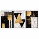 Quadro Decorativo Trio Formas Geométricas 60x40 Sala Quarto Quadro Decorativo Trio Formas Geométricas 60x40 Sala Quarto