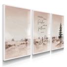 Quadro Decorativo Trio Jesus Pastor Deus Fé Sala 70x50 com Vidro