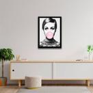 Quadro Decorativo Twiggy Chicletes 45x34Cm Moldura Preta