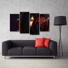 Quadro Decorativo Uchiha Madara Mosaico Em Tecido 4 Peças 1