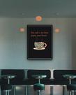 Quadro Decorativo Um Café e Um Bom Papo - 70x50cm