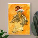 Quadro Decorativo Umbanda Boiadeiro 24x18cm - com vidro