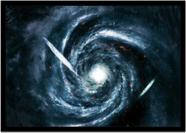 Quadro Decorativo Universo Buraco Negro Via Láctea Salas Quartos Com Moldura RC076