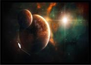 Quadro Decorativo Universo Planetas Galáxias Espaço Salas Quartos Escritórios Com Moldura RC002 Quadro Decorativo Universo Planetas Galáxias Espaço Salas Quartos Escritórios Com Moldura RC002