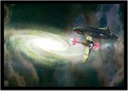 Quadro Decorativo Universo Planetas Galáxias Via Láctea Nave Espacial Quartos Com Moldura RC086