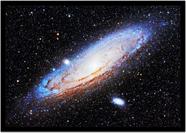 Quadro Decorativo Universo Planetas Galáxias Via Láctea Salas Quartos Com Moldura RC009 Quadro Decorativo Universo Planetas Galáxias Via Láctea Salas Quartos Com Moldura RC009