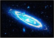 Quadro Decorativo Universo Planetas Galáxias Via Láctea Salas Quartos Com Moldura RC085