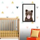 Quadro Decorativo Ursinho Chicletes 45x34Cm Moldura Preta