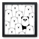 Quadro Decorativo - Urso Panda - 33cm x 33cm - 138qdsp