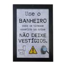 Quadro Decorativo Use o Banheiro 30x20 Mdf Madeira Adesivada
