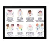 Quadro Decorativo Valores Do Jiu Jitsu Judo 42x29cm