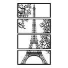 Quadro Decorativo Vazado Torre Eiffel Paris MDF 3mm Preto
