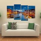 Quadro Decorativo Veneza Paisagem Mosaico Em Tecido 4 Peças Quadro Decorativo Veneza Paisagem Mosaico Em Tecido 4 Peças