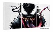 Quadro Decorativo Venom Marvel 3 Peças 120x60 Em Tecido
