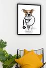 Quadro Decorativo Veterinária Cão Doutor - 70x50cm