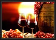 Quadro Decorativo Vinho Bebidas Gourmet Decorações Com Moldura