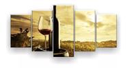 Quadro Decorativo Vinho Pôr Do Sol 129x61 Sala Quarto Quadro Decorativo Vinho Pôr Do Sol 129x61 Sala Quarto