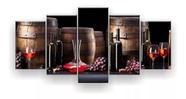 Quadro Decorativo Vinho Quatro Barris 129x61 Sala Quarto