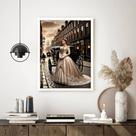Quadro Decorativo Vintage Dama Carruagem - 70x50cm