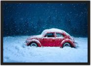 Quadro Decorativo Vintage Fusca Retrô Com Moldura G02