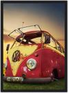Quadro Decorativo Vintage Kombi Retrô Com Moldura G02