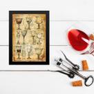 Quadro Decorativo Vintage Taças De Vinho 45x34cm