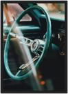Quadro Decorativo Volante Vintage Retrô Com Moldura