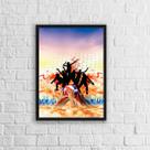 Quadro Decorativo Vôlei De Praia 33x24cm - com vidro