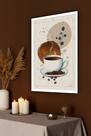 Quadro Decorativo Xícara De Café Com Grãos - 70x50cm Quadro Decorativo Xícara De Café Com Grãos - 70x50cm