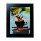 Quadro Decorativo Xícara de Café com Moldura e Vidro Mdf Adesivado