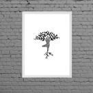 Quadro Decorativo Yoga Árvore 45x34cm - com vidro Quadro Decorativo Yoga Árvore 45x34cm - com vidro