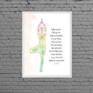 Quadro Decorativo Yoga Frase Gandhi 33x24cm